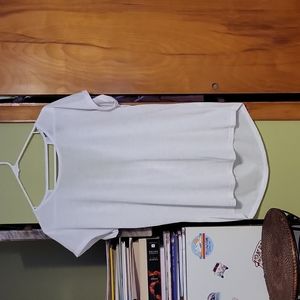 Kyodan workout top athleisure white and grey size large